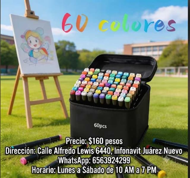 Plumones 60 pzas