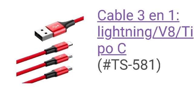 Cable de carga 3 en 1