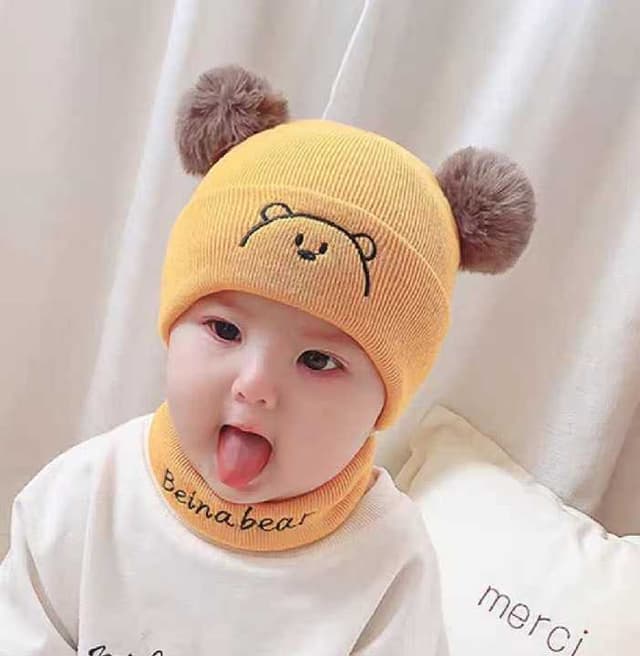 Gorro con cubrebocas infantil