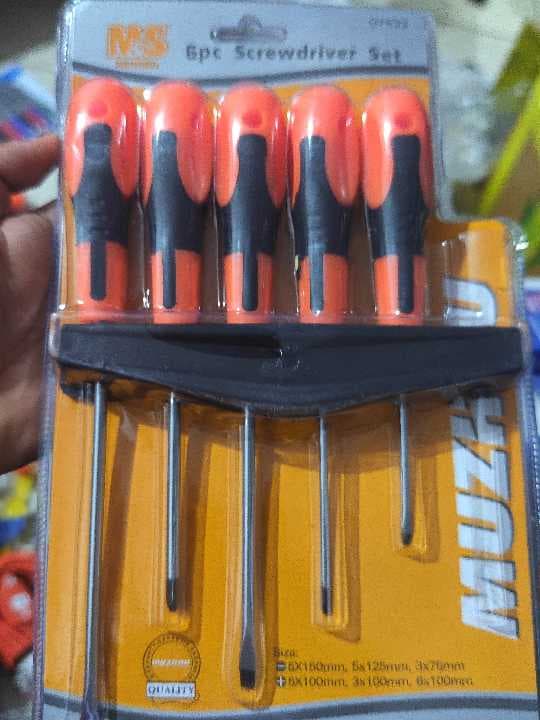 Set de 6 desarmadores con mango grueso