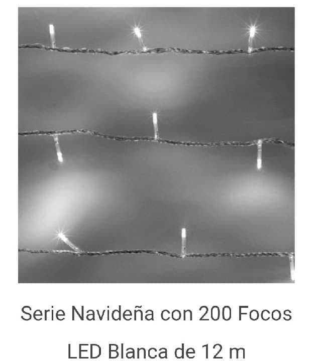 Serie navideña blancas 12 metros